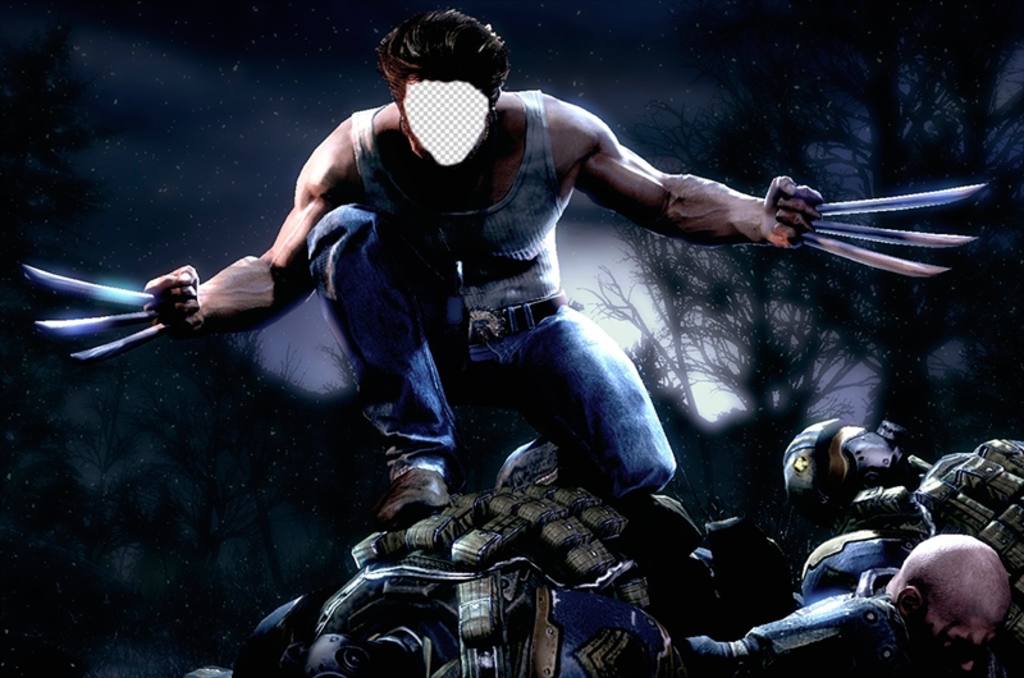 Fotomontaggio di attacco Wolverine in cui è possibile aggiungere il ..