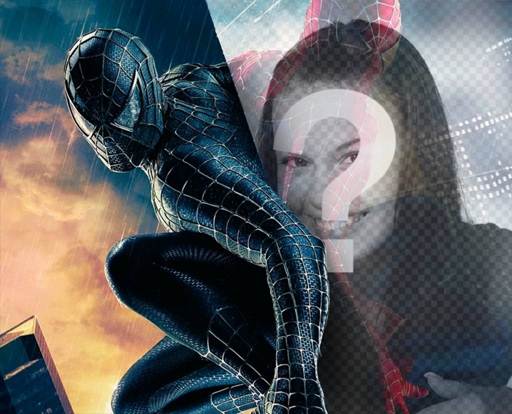 Fotomontaggio di mettere la tua foto nella riflessione di Spiderman ..