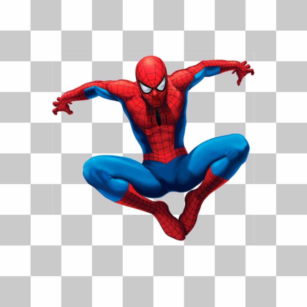Spiderman adesivo salto da inserire la tua foto ..