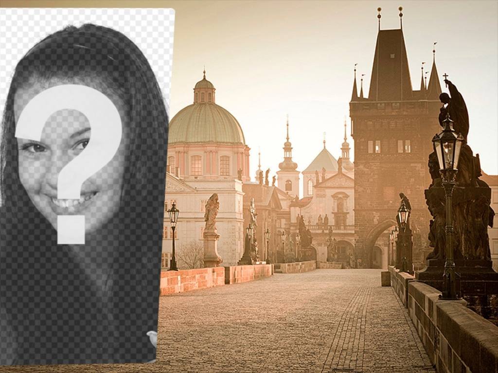 Cartolina di mettere la tua foto in una immagine di Praga ..