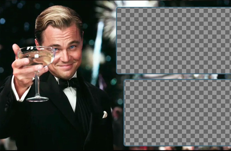 Collage di due foto per personalizzare con The Great Gatsby. ..