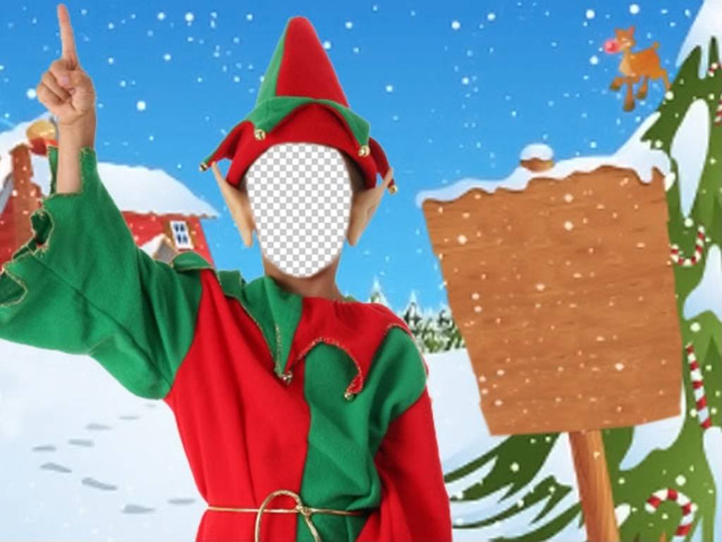 Fotomontaggio e poster Elf inviare come cartolina di..