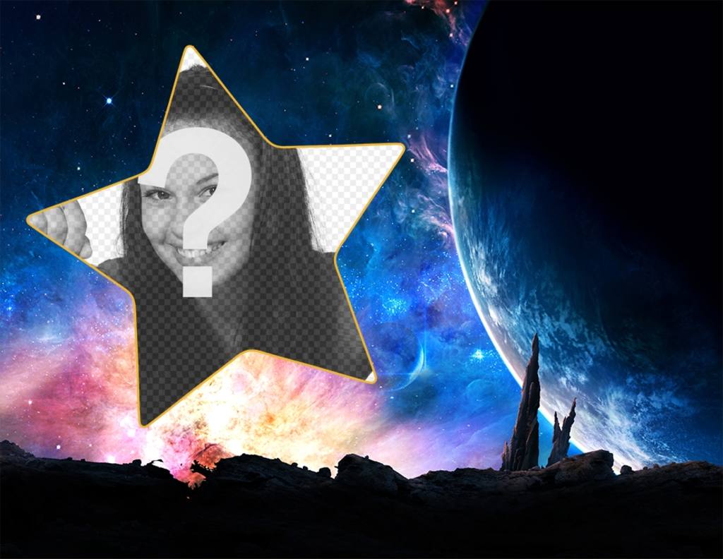 Galaxy Fotomontaggio di mettere la tua foto in una stella. ..