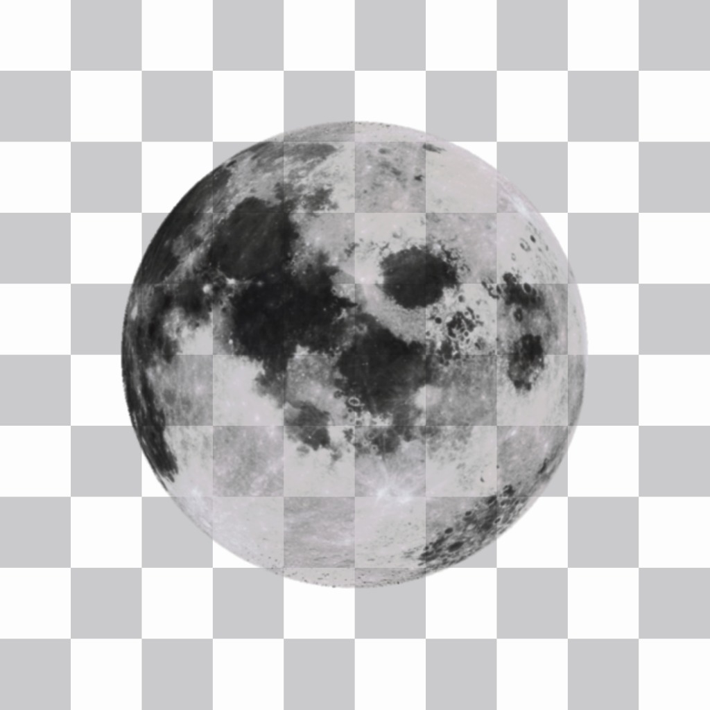 Fotomontaggio di mettere ladesivo della luna piena nelle foto ..