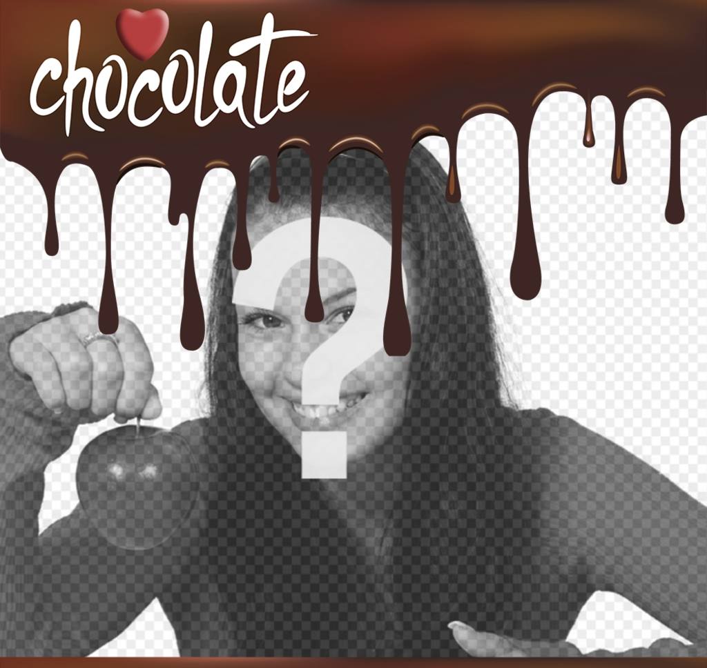 Cioccolato fuso cornice di mettere la tua foto. ..