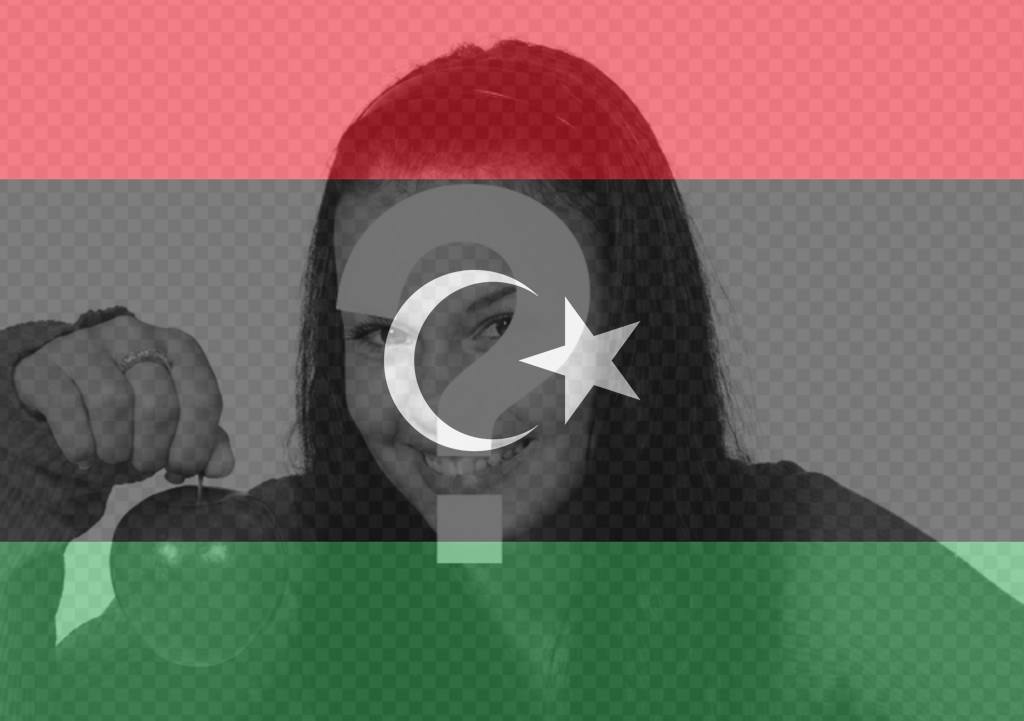Effetto Foto della bandiera della Libia per la tua foto. ..