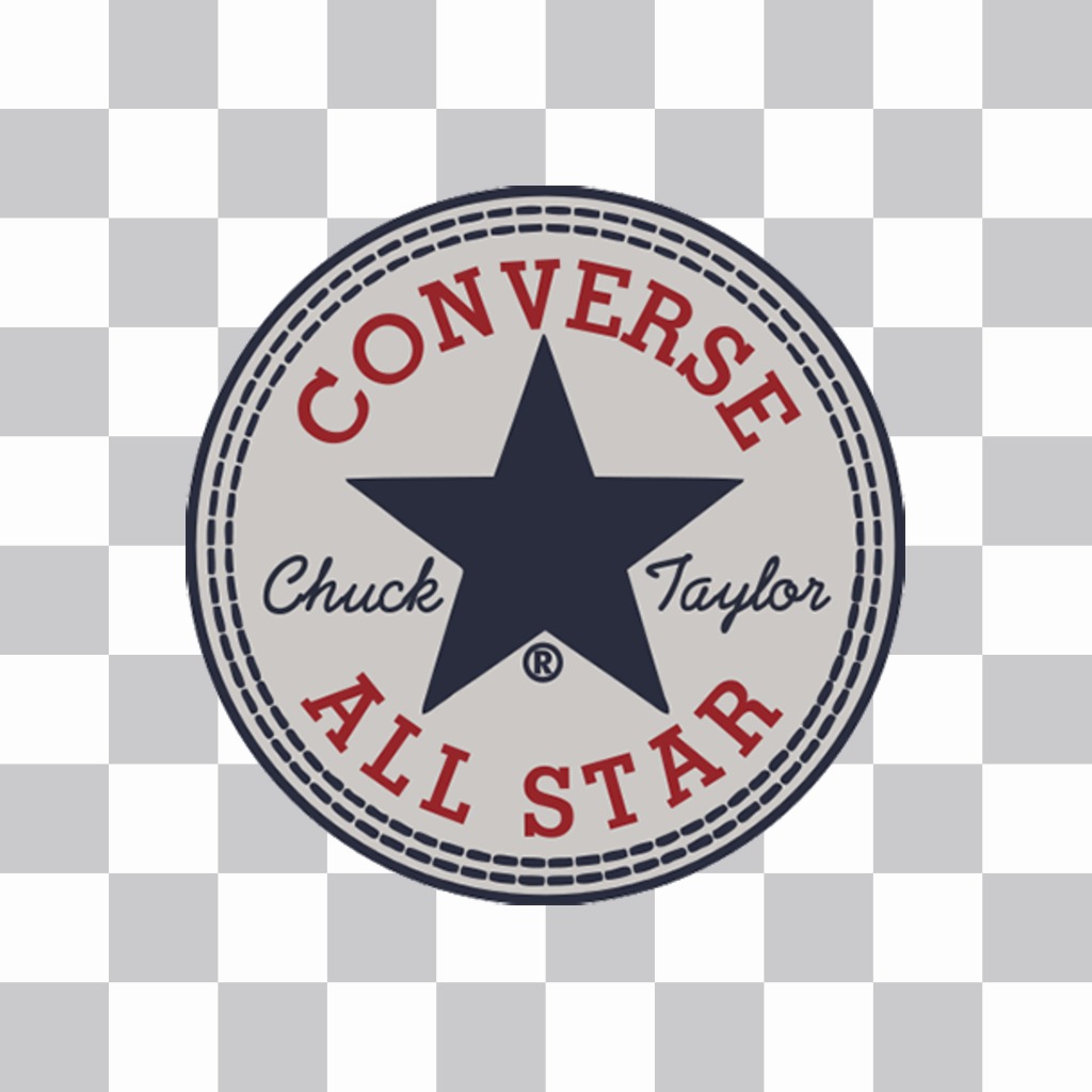 Adesivo del logo classico di marca Converse per la tua foto. ..