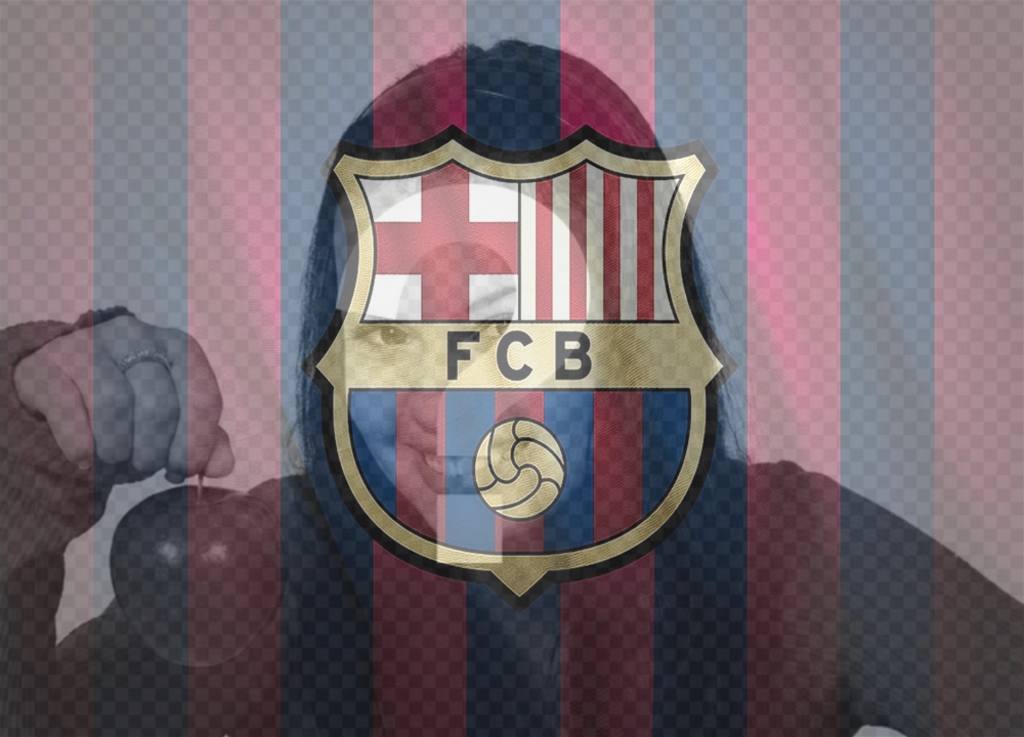 Foto effetto dello scudo FC Barcelona per la vostra foto ..