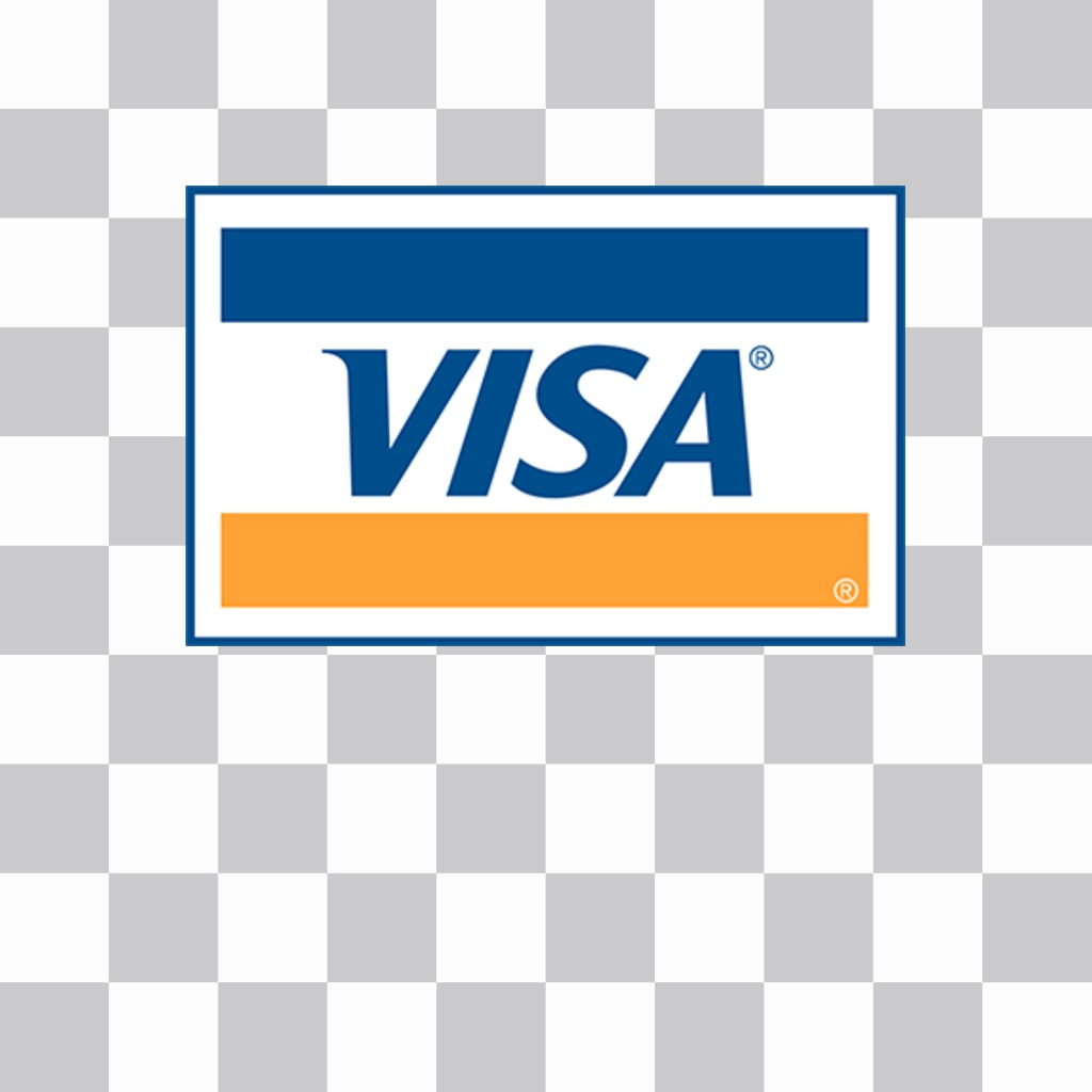 Sticker di carta di credito VISA logo per le tue foto ..