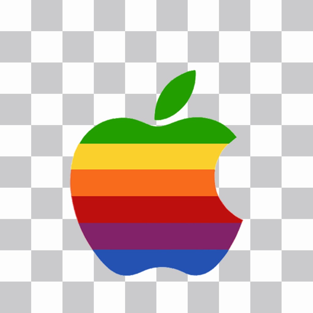 Logo Apple adesivo con i colori per la tua foto ..