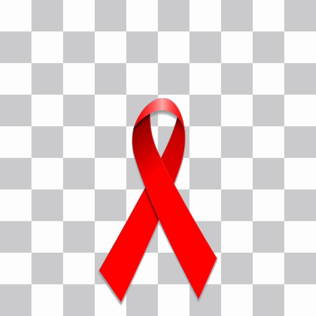 Sticker di nastro rosso di AIDS per la vostra foto ..