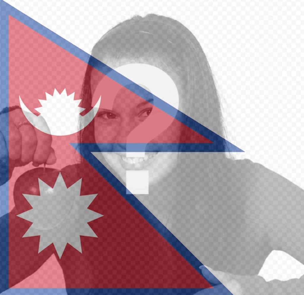 Effetto Foto del Nepal bandiera per la vostra foto ..