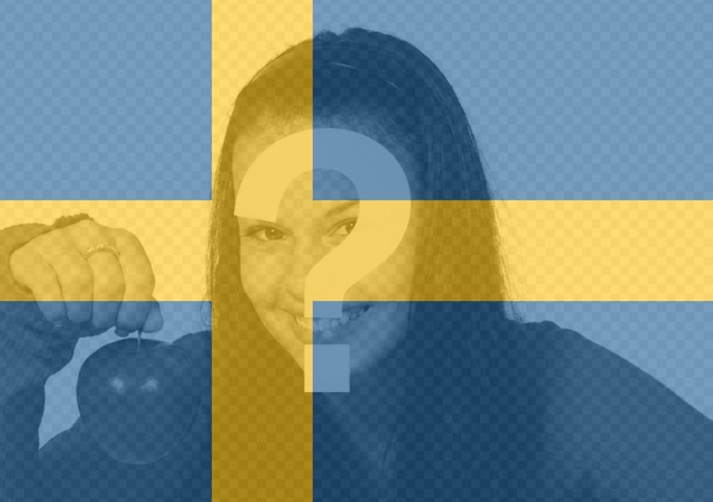 Effetto Foto della bandiera svedese per la tua foto ..