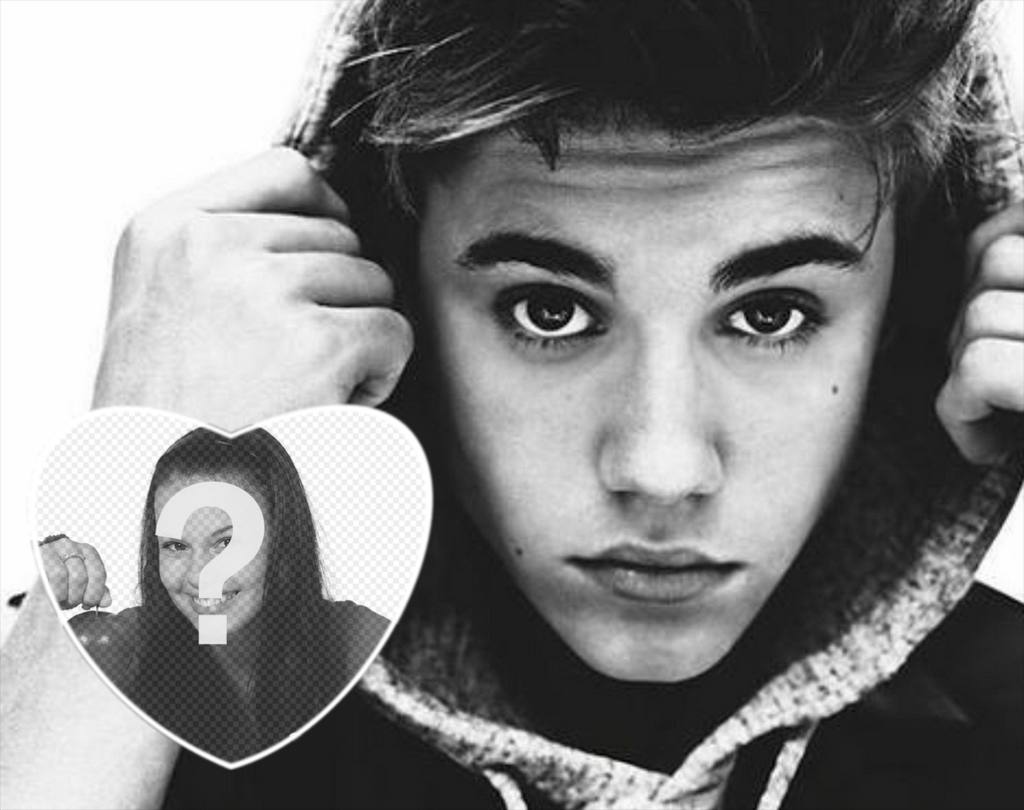 Effetto Foto di Justin Bieber in bianco e nero per la tua foto ..