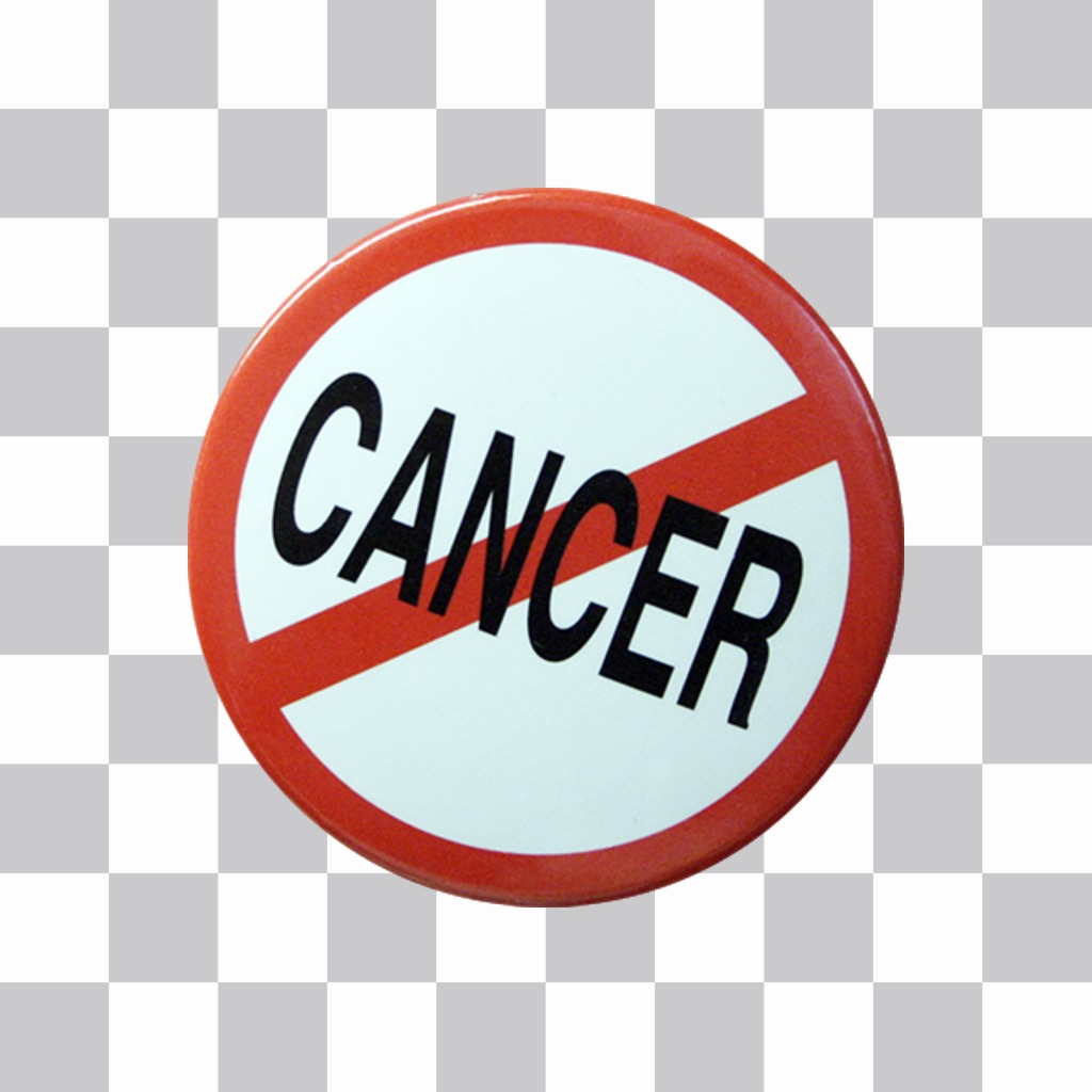 Sticker di un tasto contro il cancro per le vostre foto ..