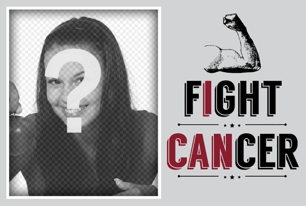 Photo frame contro il cancro con la frase a Fight Cancer ..