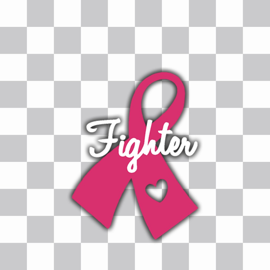 Nastro rosa con la parola FIGHTER contro il cancro ..