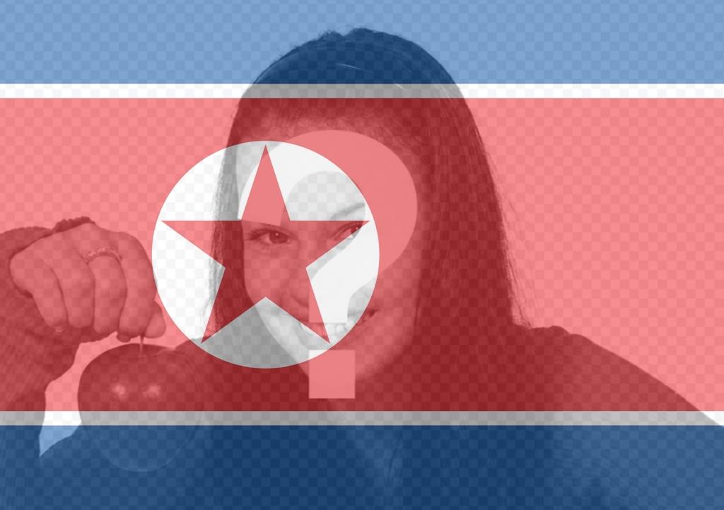 Bandiera della Corea del Nord per aggiungere come un filtro alle foto ..