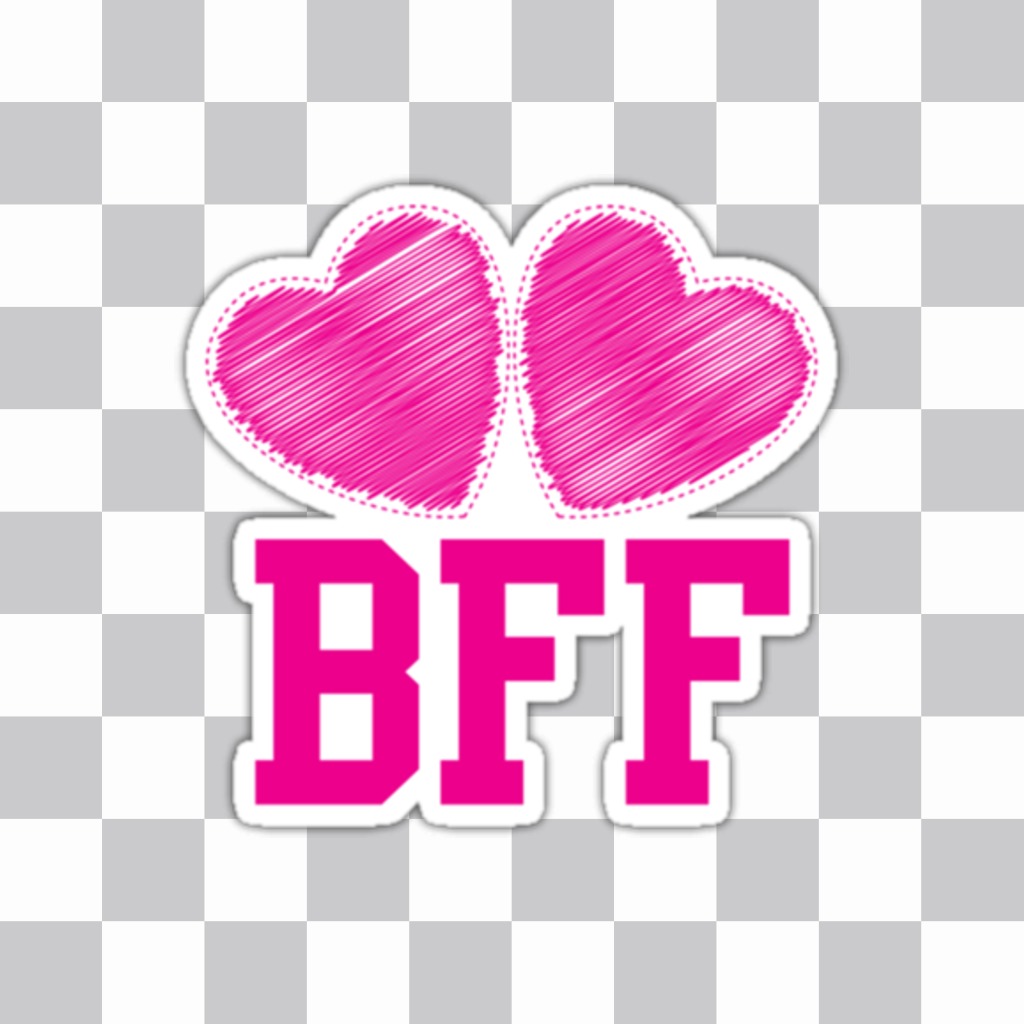 Mostra che è il tuo migliore amico con questo adesivo di icona BFF ..