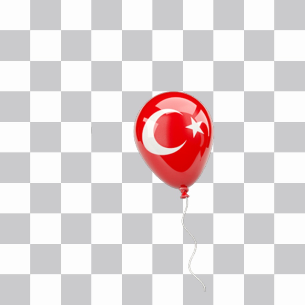 Globo con la bandiera della Turchia per mettere le tue foto ..