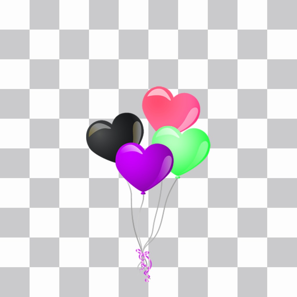 palloncini colorati a forma di cuore e di aggiungere le immagini ..