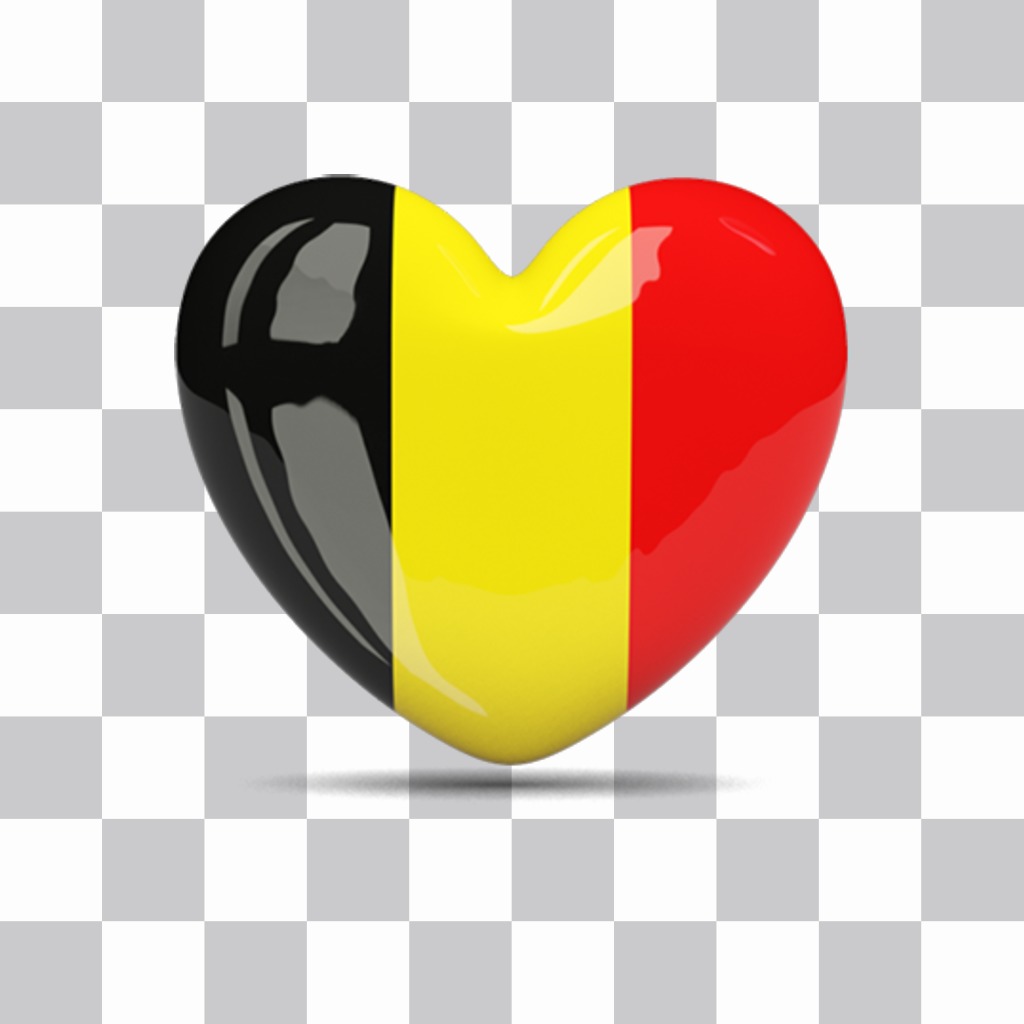 Cuore con bandiera Belgio per decorare le vostre foto ..