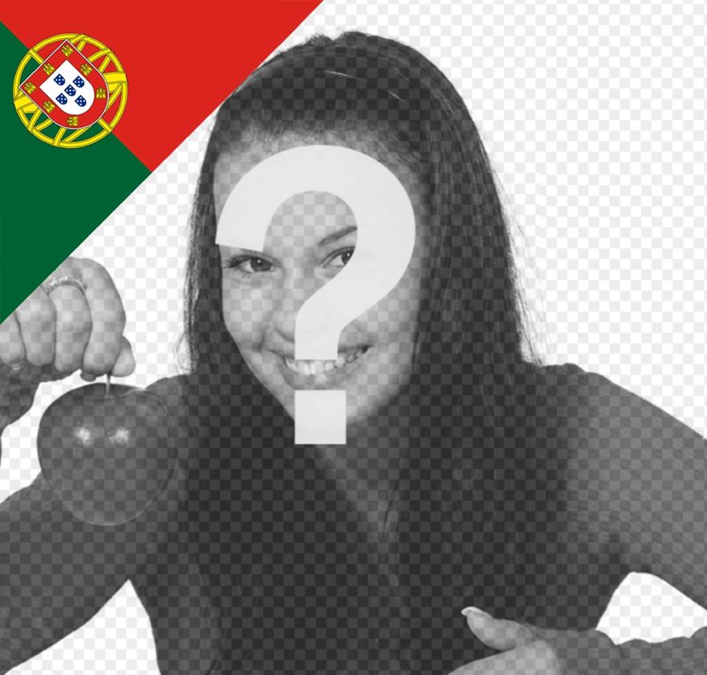 La bandiera del Portogallo in un angolo della foto con questo effetto ..