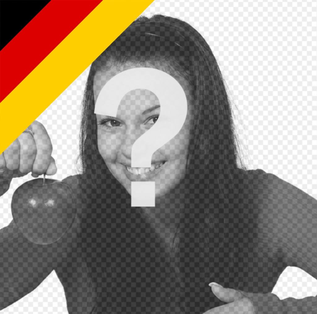 Mettere la bandiera della Germania in un angolo del vostro effetto quadri ..