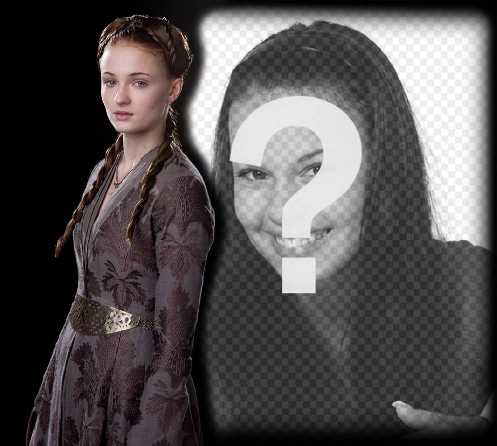 effetto foto modificabile di mettere la tua foto accanto al Sansa Stark ..