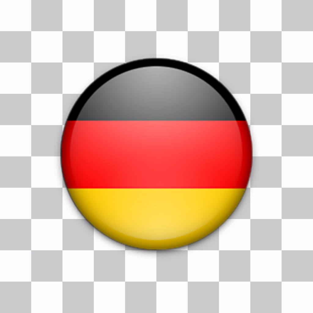 adesivo decorativo di un pulsante con la bandiera della Germania ..
