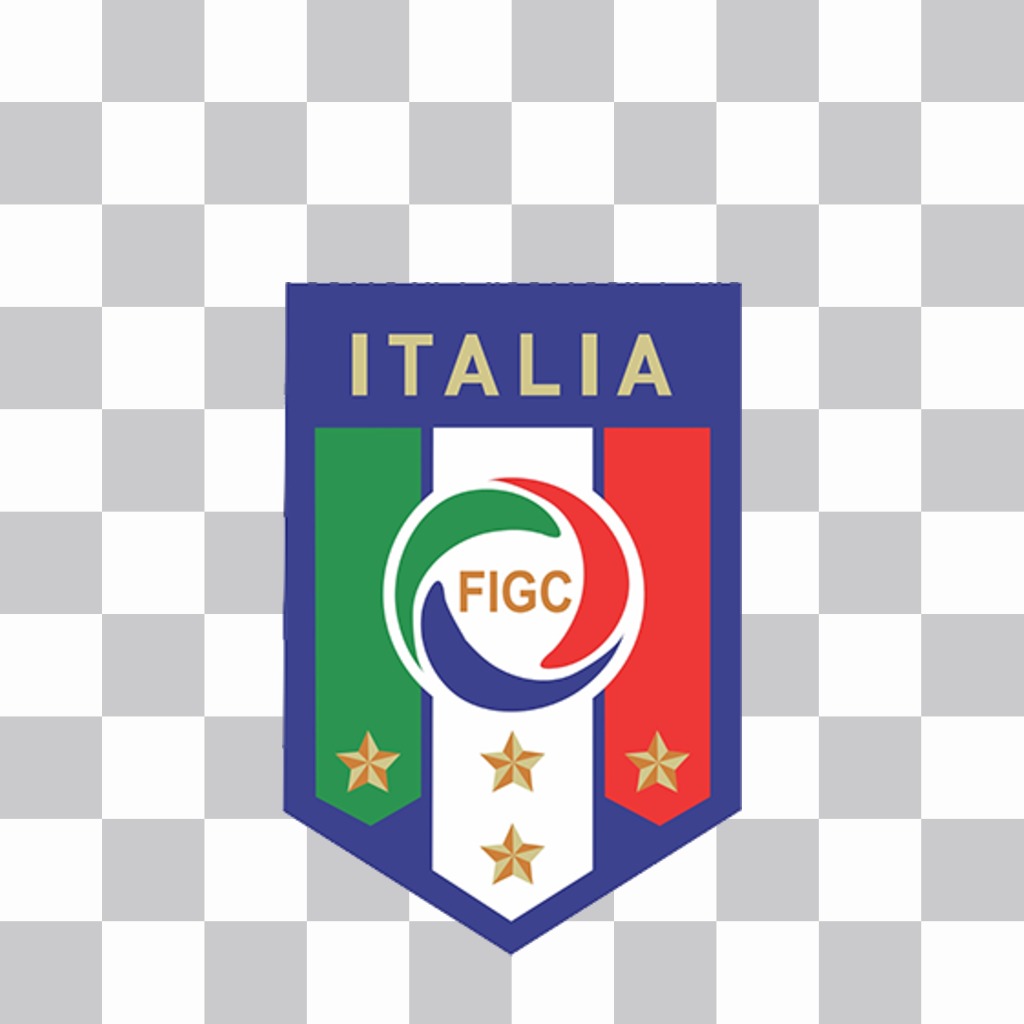 effetto Foto per incollare lo scudo della Federazione Italiana Gioco Calcio (FIGC) ..