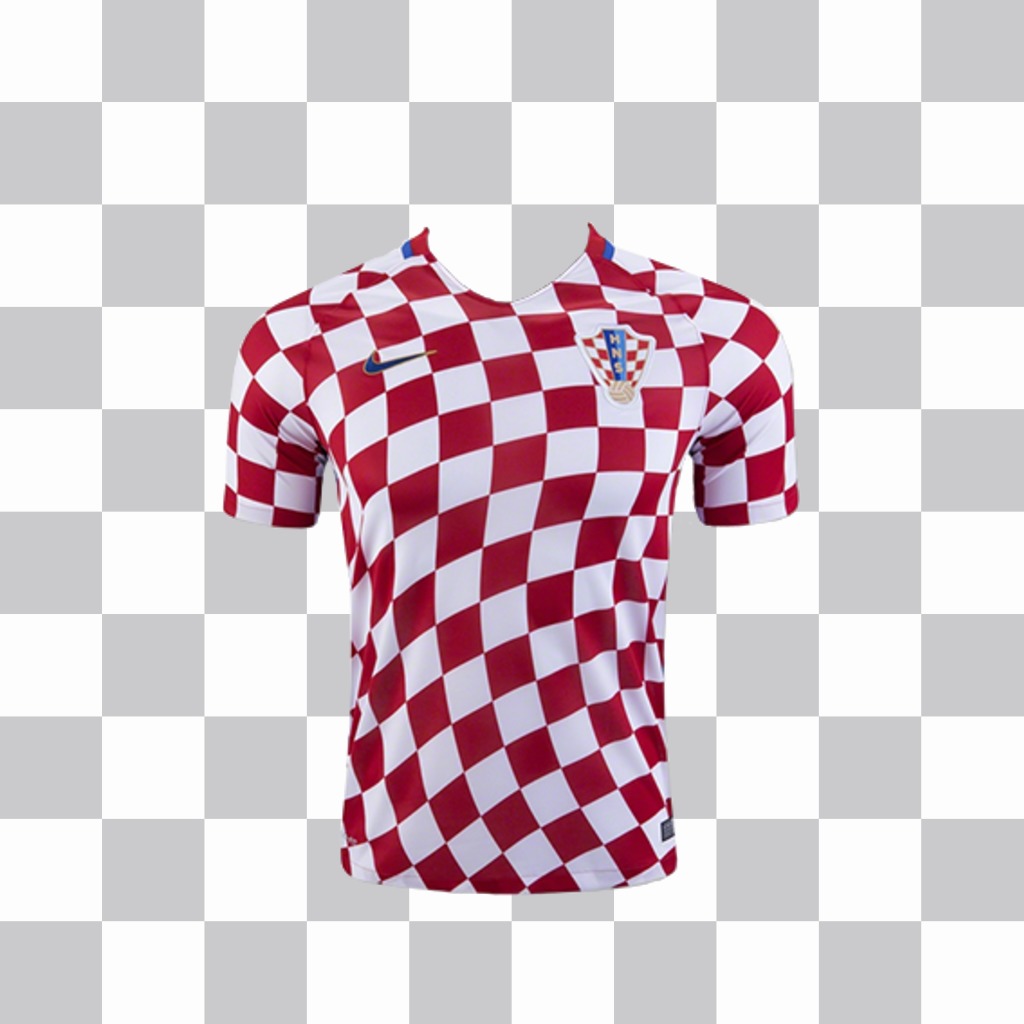 Camicia di selezione di calcio Croazia da incollare sul tuo foto ..