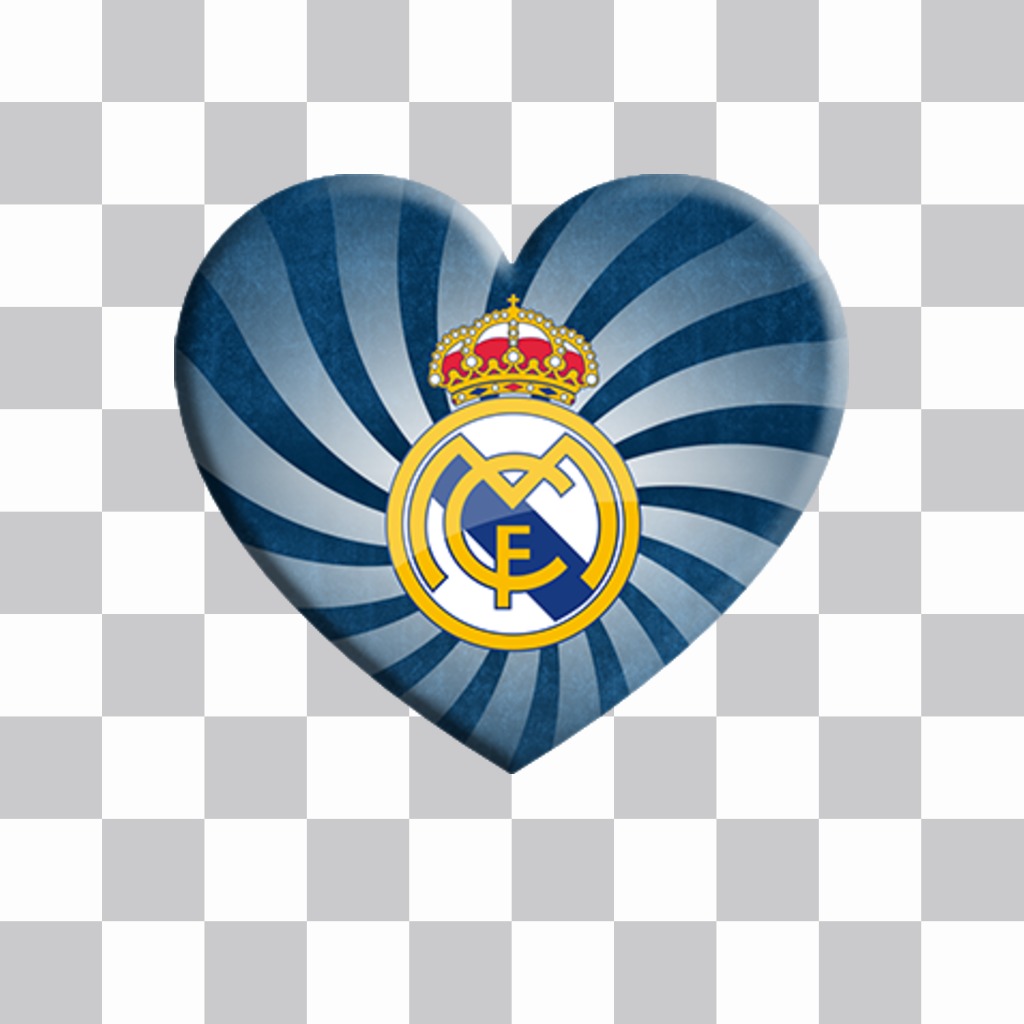 Cuore con il Real Madrid scudo per incollare sul vostro foto ..