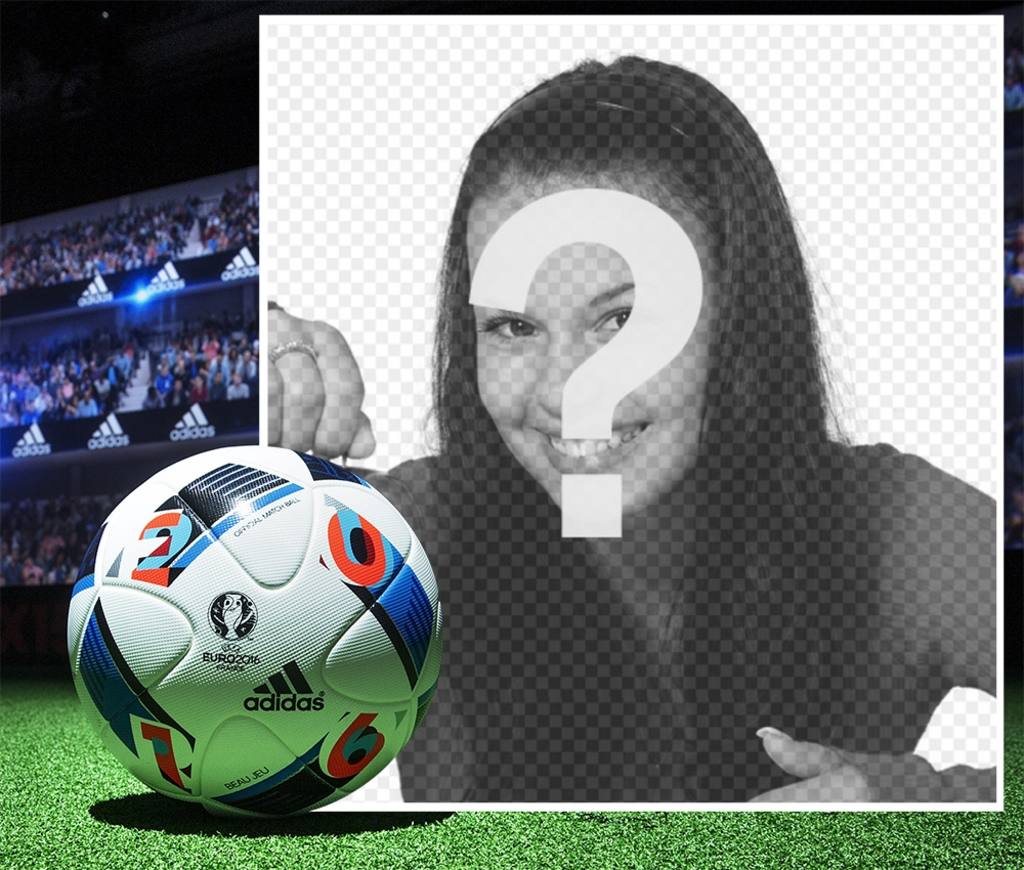 Frame per il foto con il pallone da calcio ufficiale della Euro 2016 effetto ..