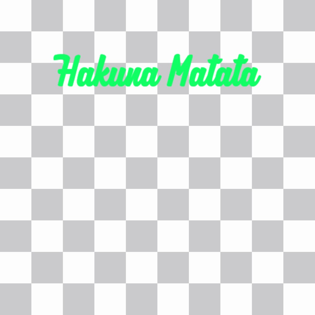 Incollare la frase Hakuna Matata sulle tue foto con questo adesivo ..