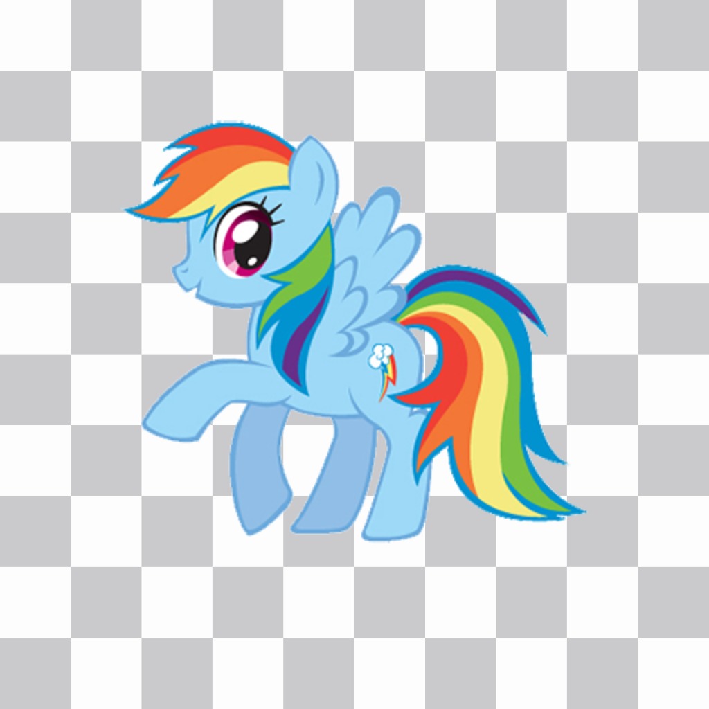 Adesivo decorativo per le foto con Rainbow Dash di My Little Pony ..
