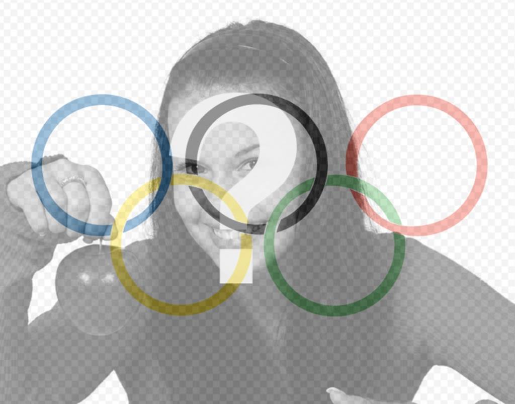 Bandiera con il simbolo delle Olimpiadi come un filtro per mettere nella foto ..