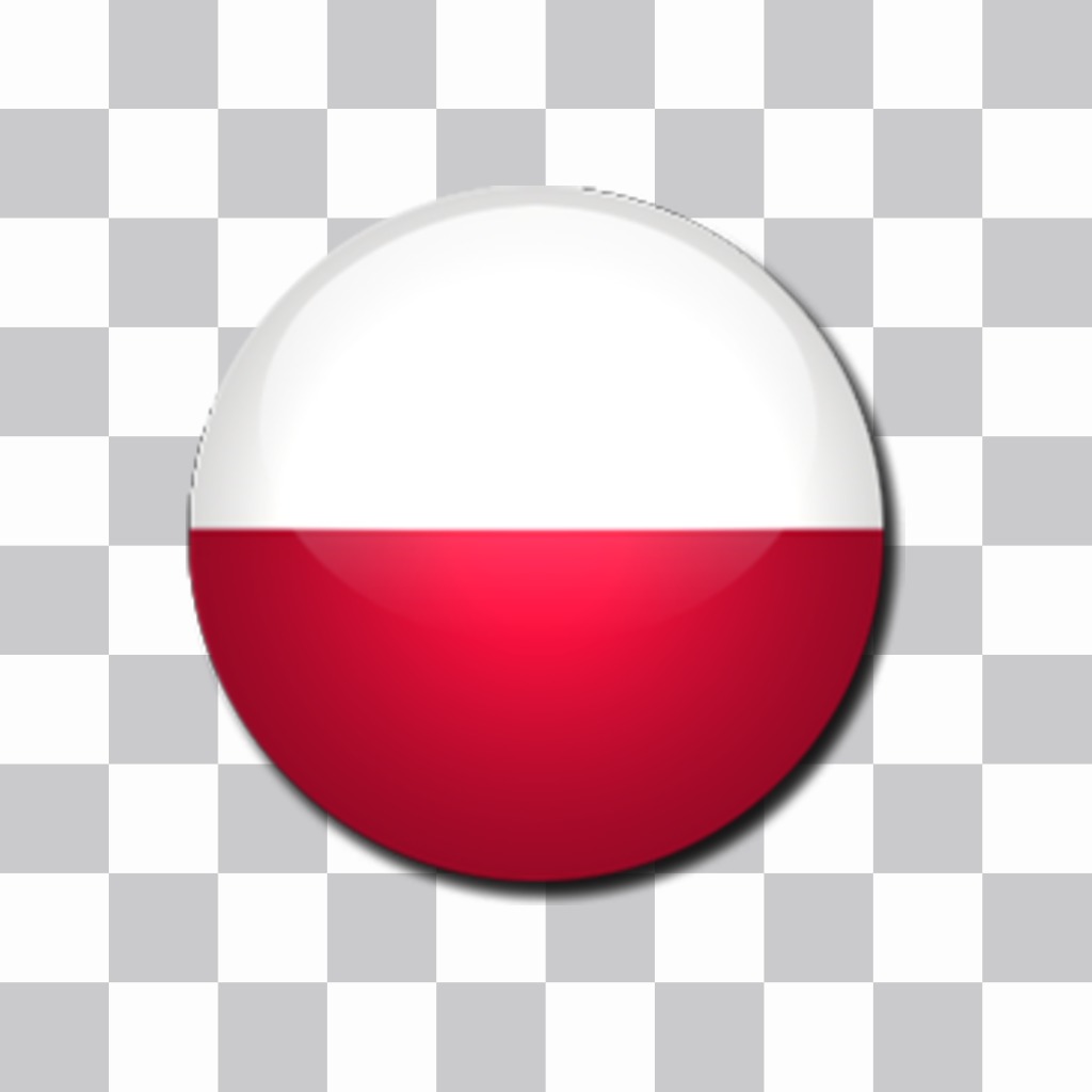 Polonia bandiera cerchio a forma di incollare le tue foto ..
