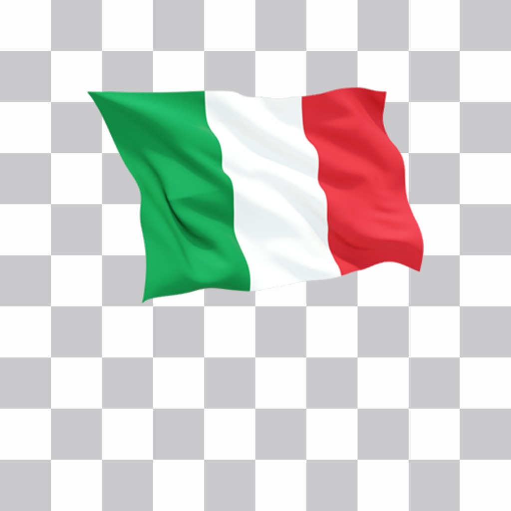 Bandiera dItalia sventolano per incollare come un adesivo sulle tue foto ..