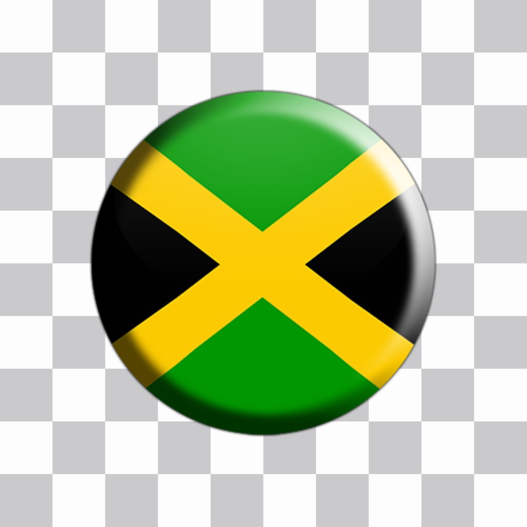 Adesivo della Giamaica segnala come un pulsante per decorare le immagini ..