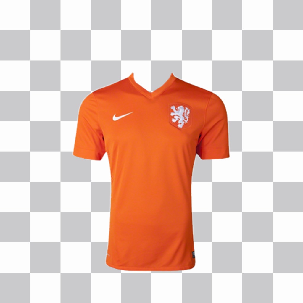 maglia arancione della squadra di calcio olandese da incollare sul tuo foto ..