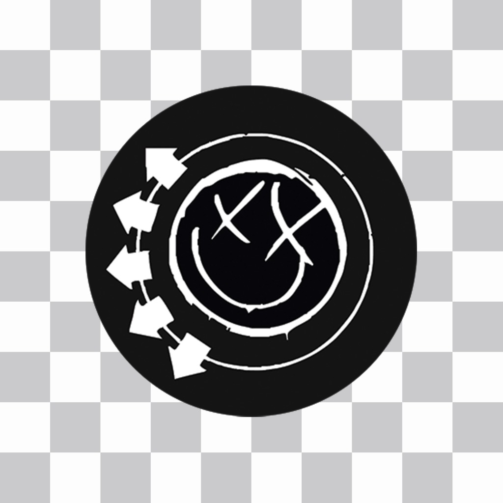 Logo della famosa band Blink 182 è possibile incollare sulle foto ..