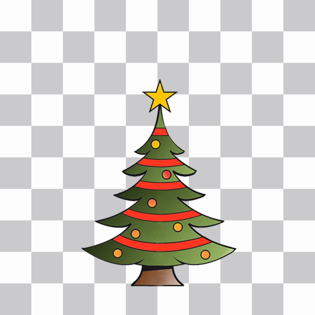 Decorative albero di Natale da incollare sul tuo foto online come un adesivo ..