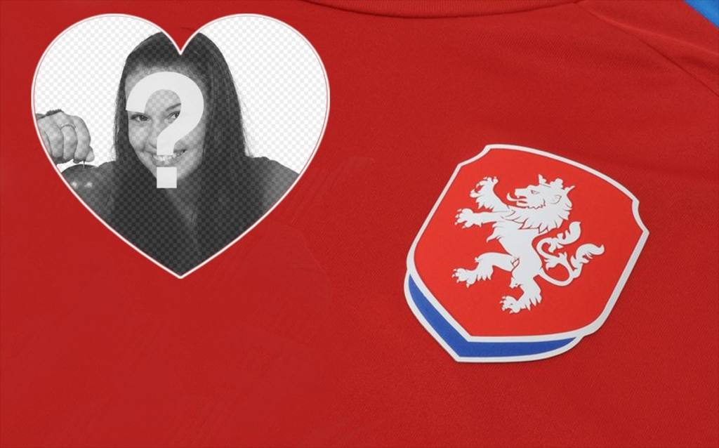 Supporta la squadra di calcio della Repubblica Ceca con questo fotomontaggio modificabile ..