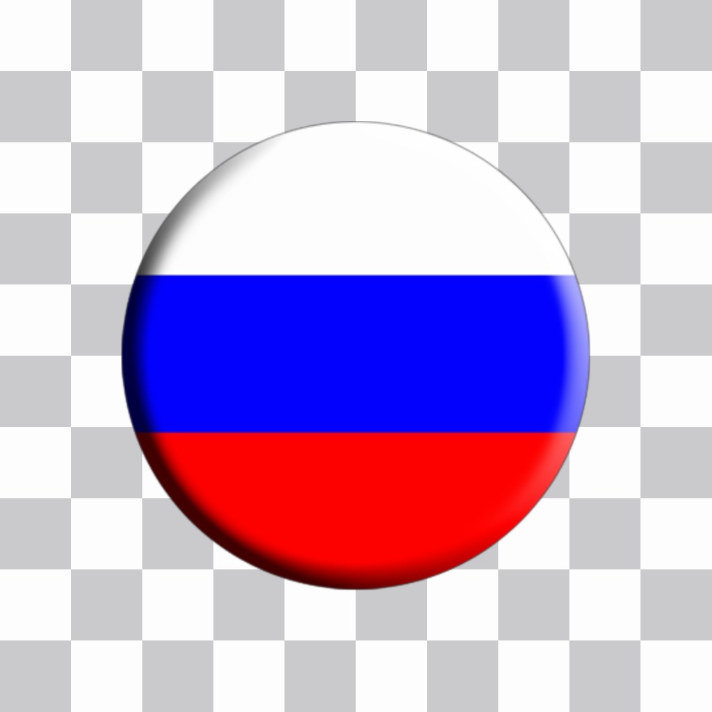 Pulsante decorativo con la Russia la bandiera per incollare nelle foto ..