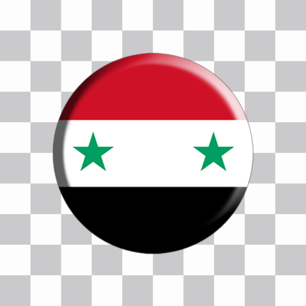 Pulsante a bastone su vostre foto con la bandiera della Siria per ..
