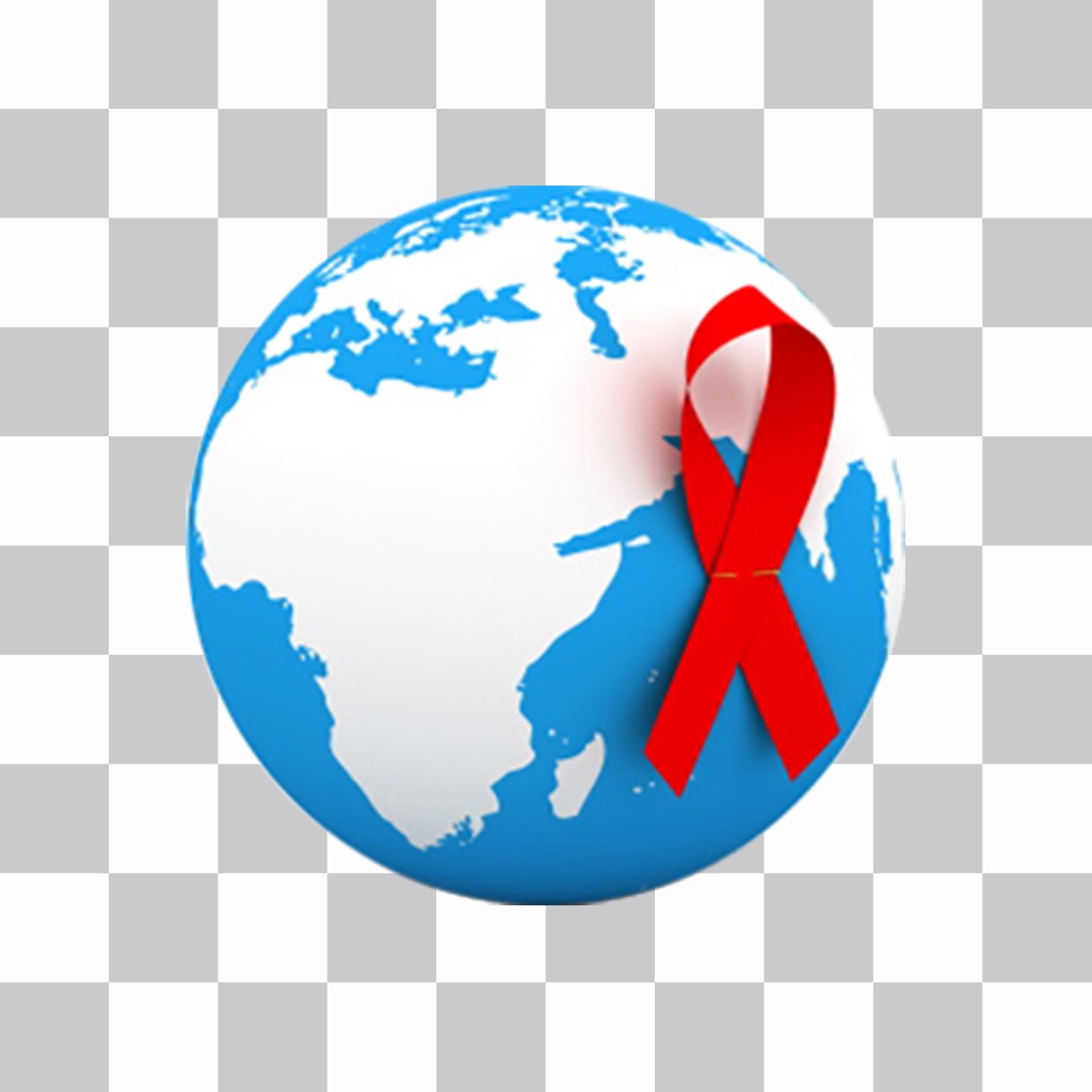 Adesivo per promuovere la lotta contro lHIV / AIDS, con laggiunta sul vostro effetto foto ..