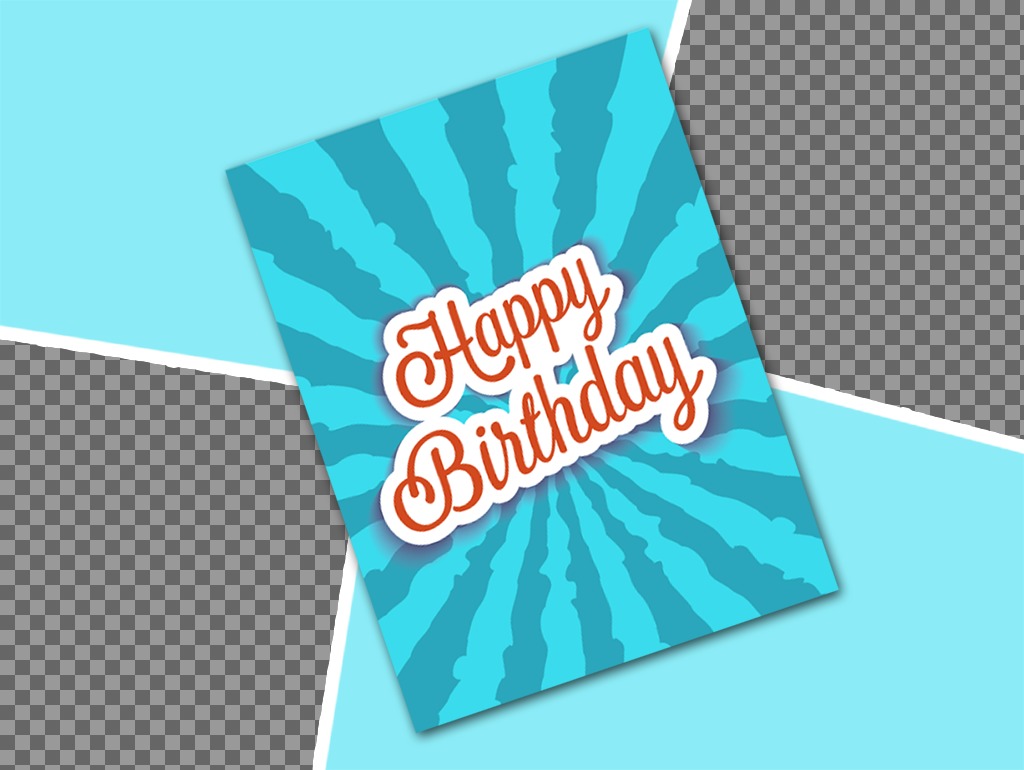 Festeggia il tuo compleanno con questa scheda originale per modificare con due immagini ..