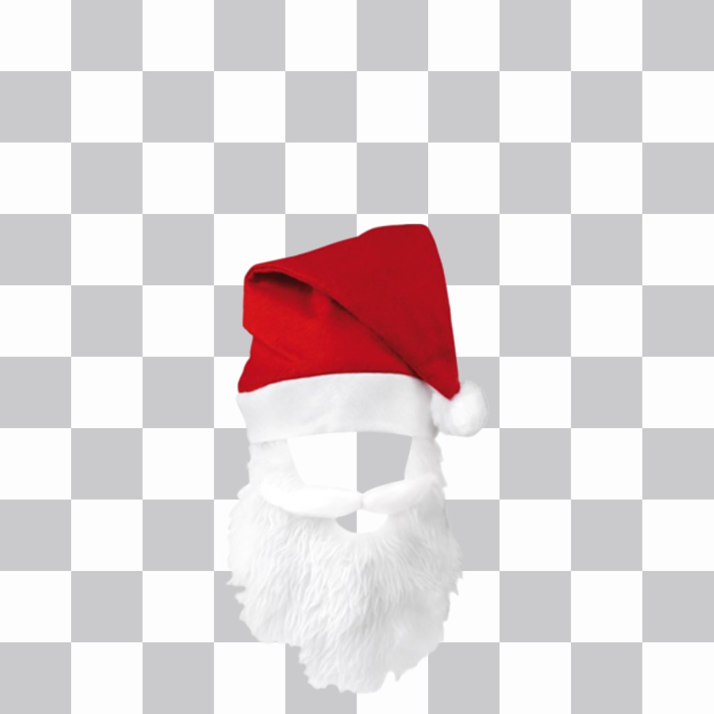 Cappello e la barba di Babbo Natale per vestire in linea con le vostre foto ..