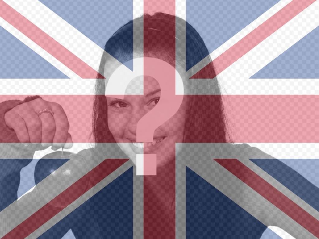 Filtro di bandiera del Regno Unito per sovrapporre sulla tua foto ..